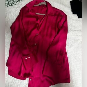 Satin long sleeve multi use top!